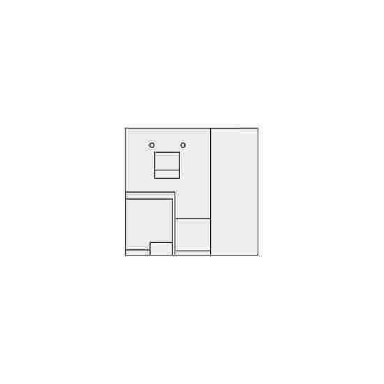 C+P Sportgeräteschrank
 (HxBxT: 195x190x60 cm, mit Vollblech-Schiebetüren, Typ 5) Lichtgrau (RAL 7035), Lichtgrau (RAL 7035), Einzelschließung
